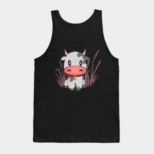 Cute Little Cow Chibi Cartoon Cow Lover Gift Tank Top